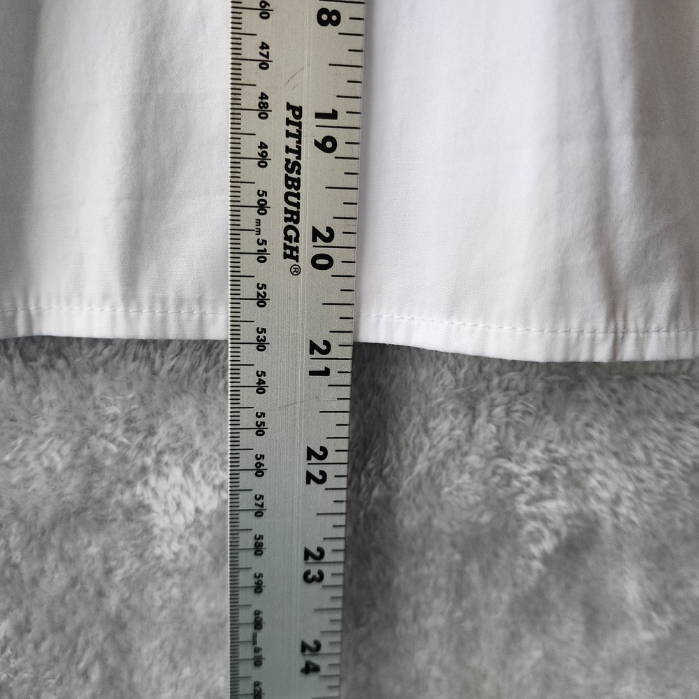 Madewell Straight Hem Shirt Womens Size Medium White Cotton Poplin Drop Shoulder - Picture 7 of 8